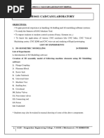 CAD CAM Manual