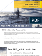 Submarine Sailing Military PowerPoint Templates Widescreen