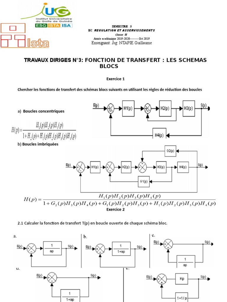 Fonctions de Transfert en Boucle Ouverte PDF Électromagnétisme — free download