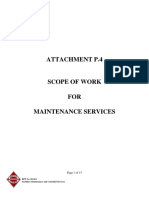 Attachment p.4 Scope of Work For Maintenance Services