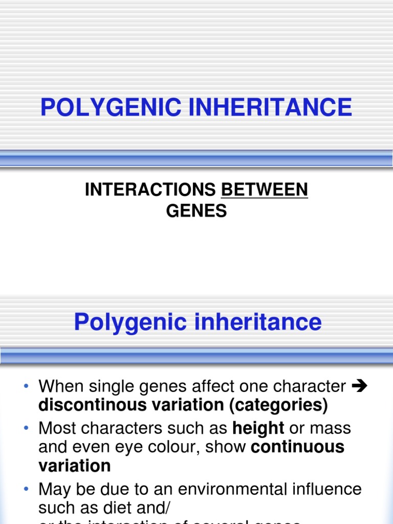 Interactns Betwn Genes 1 1 Ppt Quantitative Trait Locus