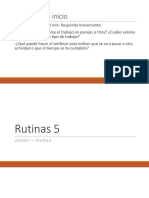 PP I - 6 Rutinas Trabajo en Parejas, Salida de Clase y Solidaridad