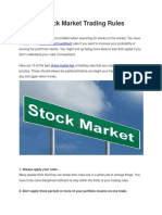 10 Best Stock Market Trading Rules