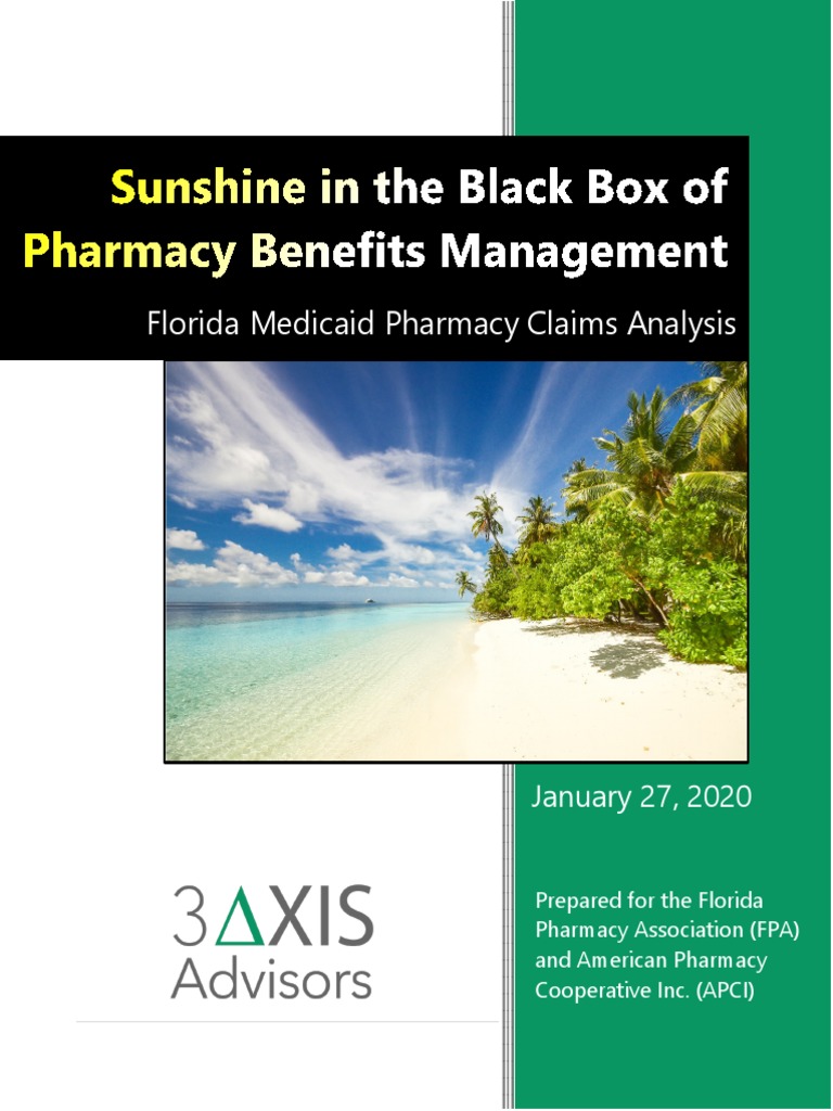 Florida Medicaid Pharmacy Claims Analysis PDF Medicaid Generic Drug