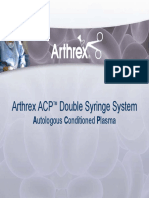 Arthrex ACP Double Syringe System Autologous Conditioned Plasma PDF