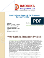 Radhika Transport PVT LTD - Packer & Movers Services in Delhi