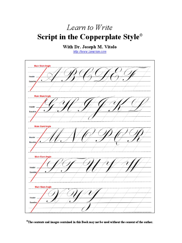 copper plate cursive writingpdf calligraphy ink