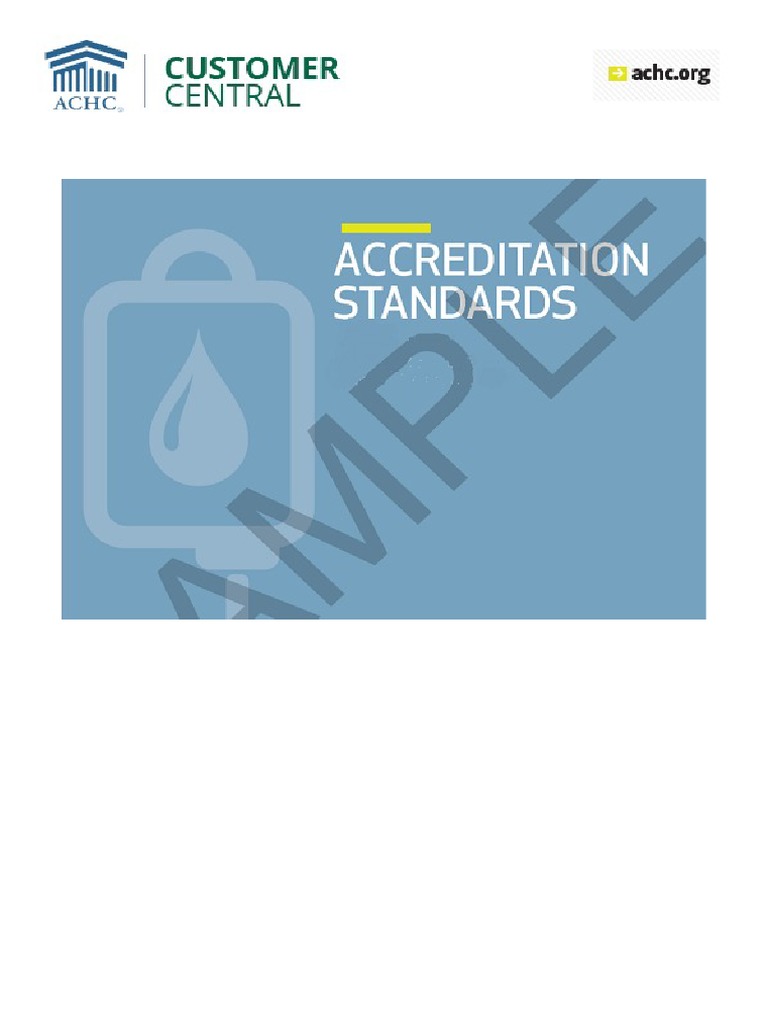 ACHC Standards Community Retail PDF Confidentiality