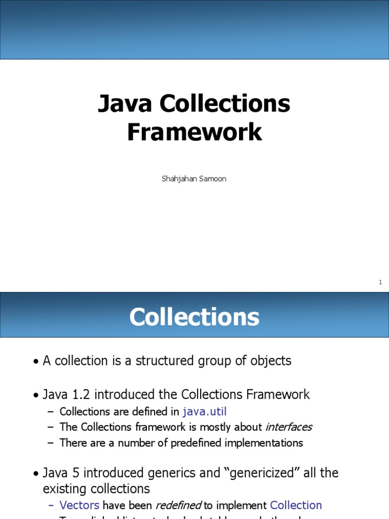 Collection Framework | PDF | Class (Computer Programming) | Application ...