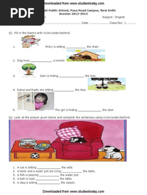 cbse class 1 english worksheet pdf