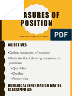 Measures of Position For Ungrouped Data PDF