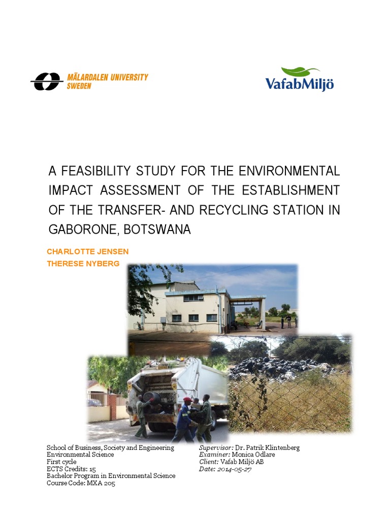 FULLTEXT01 | PDF | Environmental Impact Assessment | Waste