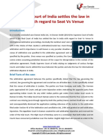 International Arbitration Proceedings Seat Vs Venue