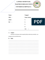 Format Laporan Sementara THP2019