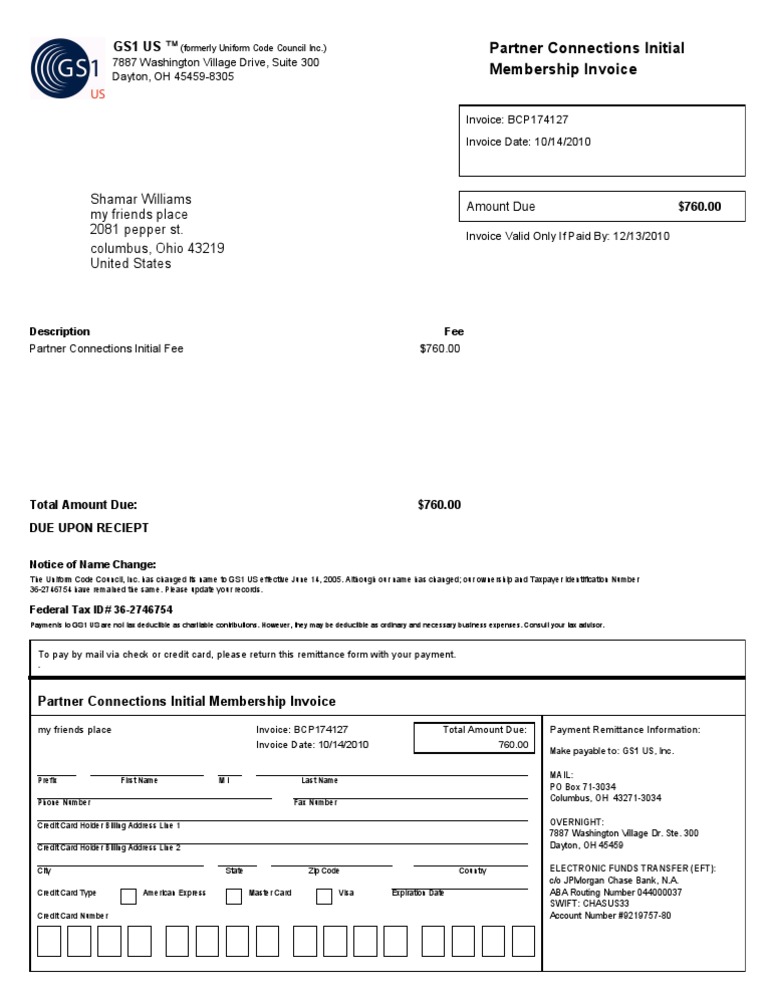 PartnerConnections - 74127 PDF | PDF | Invoice | Credit Card