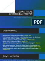 Jadwal Tugas Operator Dan Protor