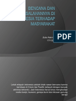 Zulia Rahmayani - Bencana Dan Permasalahannya Di Indonesia Terhadap Masyarakat