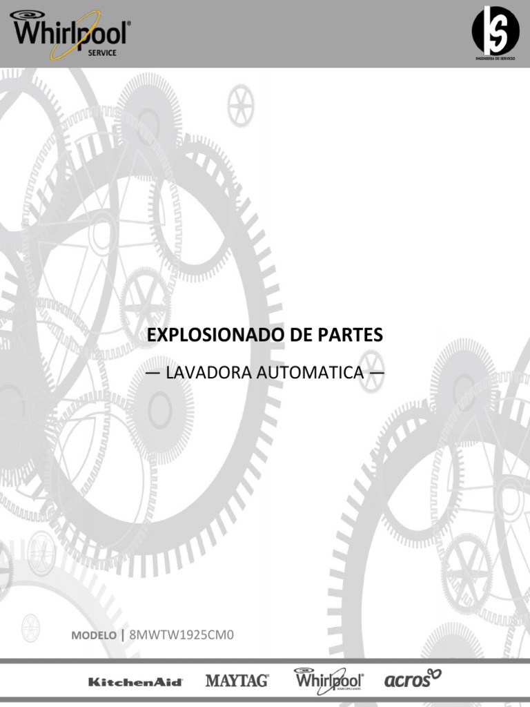 Exploded View Parts for Whirlpool 8MWTW1925CM0 | PDF | Estilos de ...