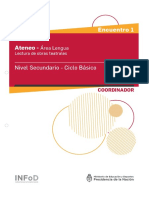 Secundaria Ateneo Didáctico 1 Ciclo Básico Lengua Carpeta Coordinador PDF