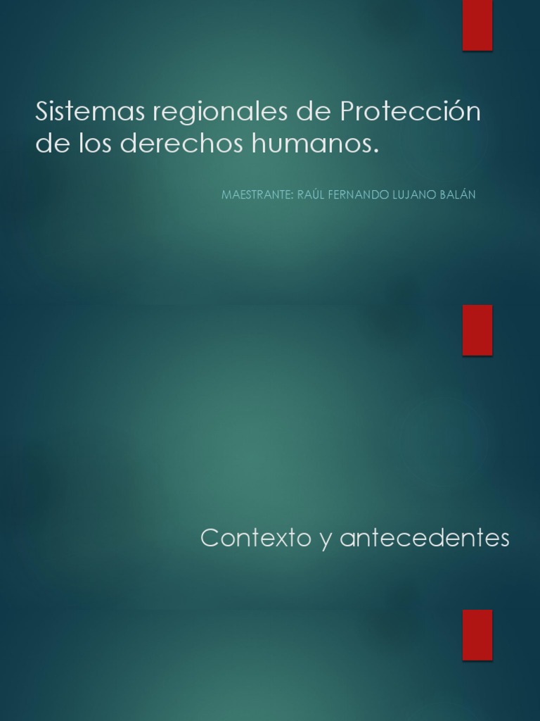 Sistemas Regionales de Protección de Los Derechos Humanos | PDF ...