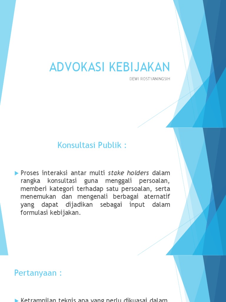 Advokasi Kebijakan | PDF