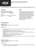 Piping Supervisor Resume