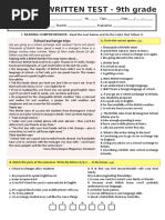 Exchange Programmes Test A2b1 9th Grade Version B Information Gap Activities Picture Description Exe - 102417