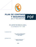Plan de Contingencias y Seguridad en Defensa Civil 2020 - Plasticos Delta SAC