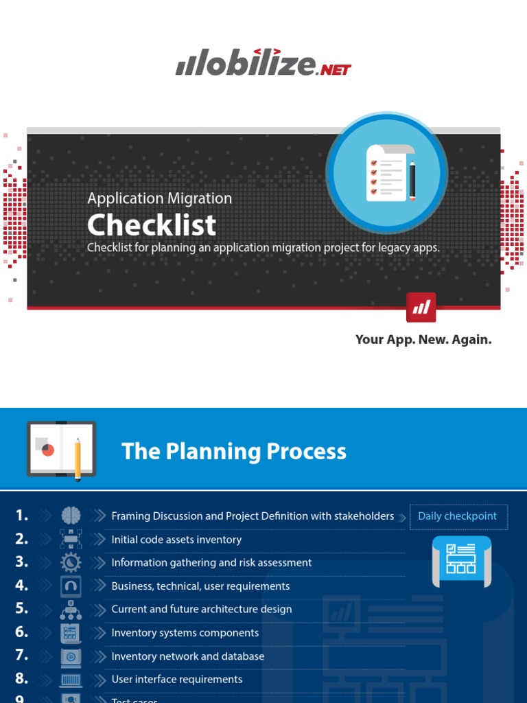 App Migration Checklist PDF PDF Software Testing Application Software