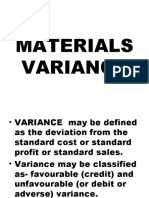 Material Variances