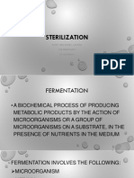 Fermentation sterilization techniques for microbiological processes