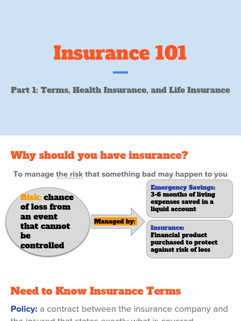 Understanding Health and Life Insurance | PDF | Insurance | Deductible