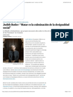 Judith Butler Matar es la culminación de la desigualdad social