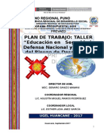 Plan Taller Defensa Nacional Huancane