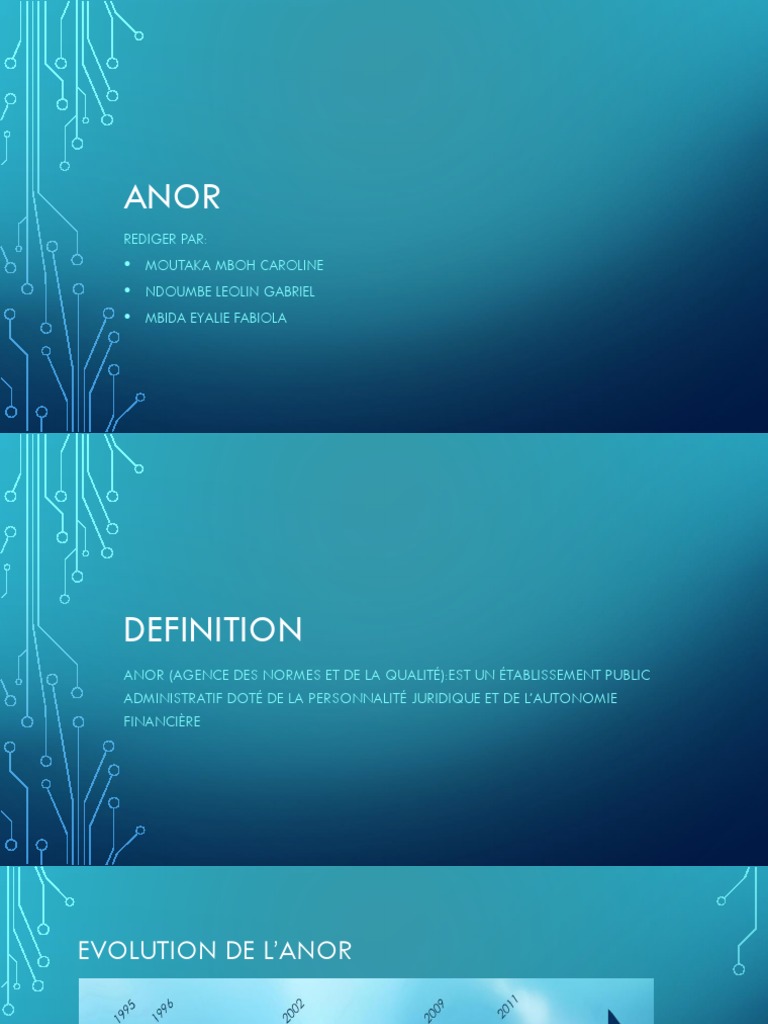 Définition et missions de l'ANOR | PDF