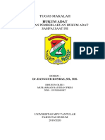 Tugas Makalah - Fikri Landasan Pemberlakuan Hukum Adat