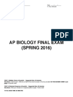 Ap Biology Final Spring 2016 PDF