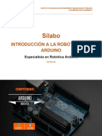 Sílabo INTRODUCCIÓN A LA ROBOTICA CON ARDUINO. Especialista en Robótica Arduino. (24 Horas) - PDF