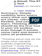 Thinking Aloud: The #1 Usability Tool