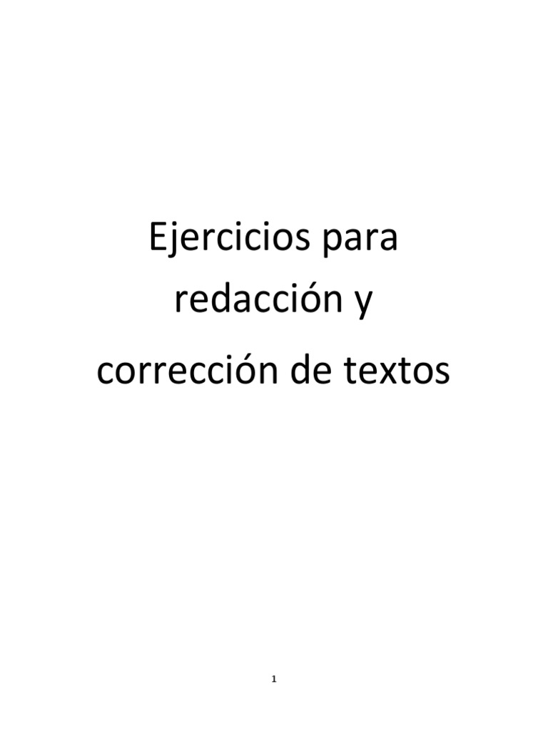 Ejercicios de Redacción y Corrección | PDF | Coma | Oración (Lingüística)