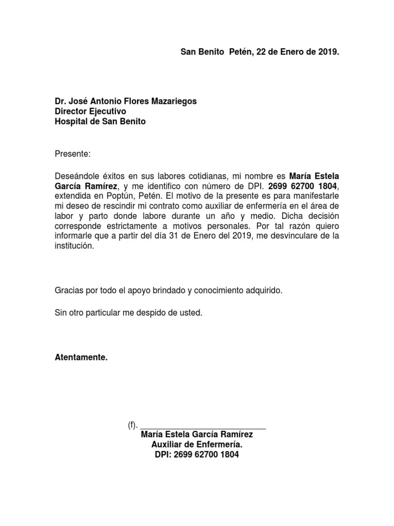 CARTA DE RENUNCIA.docx  Bienestar  Medicina
