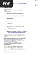 Mk5 VW Golf Instrument Cluster Workshop Manual PDF