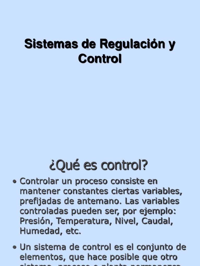 Sistemas de regulación