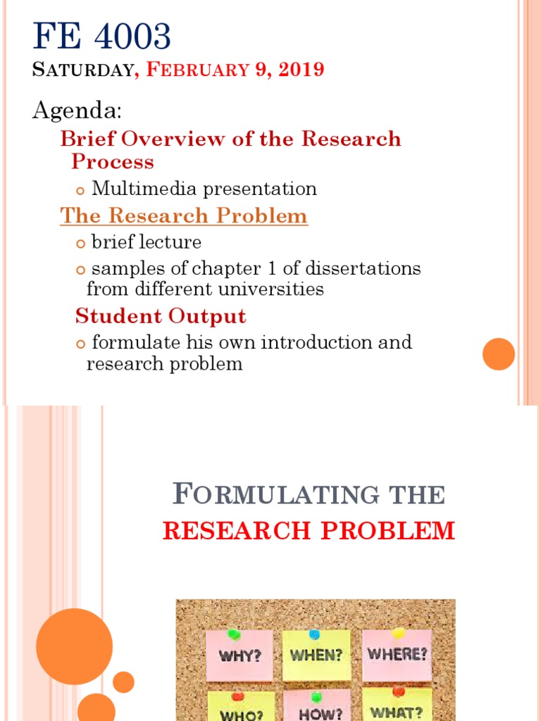 Formulating the research problem pdf hypothesis academic