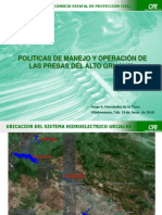 Politicas de Manejo Y Operación de Las Presas Del Alto Grijalva