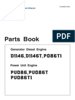 Parts Book Generator Diesel Engine DA1146, D1146T, PO86TI - ENGLISH