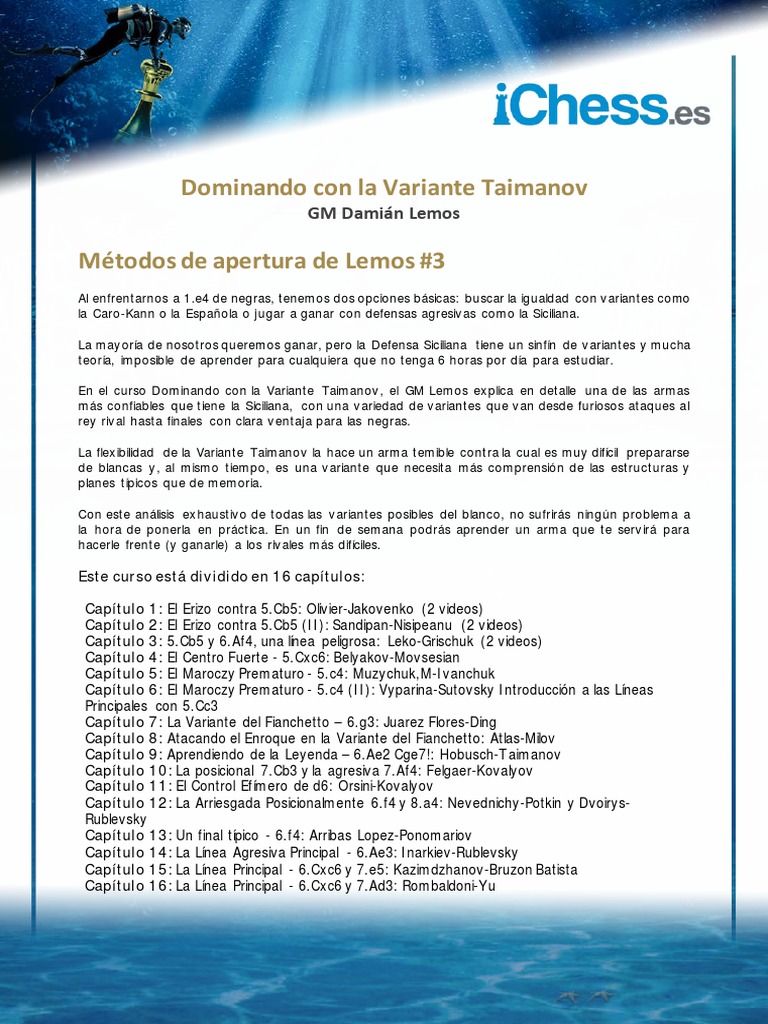 Variante Taimanov en Defensa Siciliana | PDF | Juegos de mesa | Teoría ...