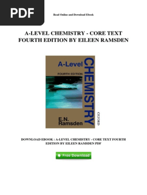 A Level Chemistry Core Text Fourth Edition By Eileen Ramsden Pdf E Books Books