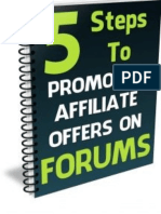Promoting Affiliate Products On Forums - 5 Steps To Success