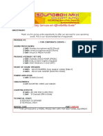 Soundbox Mix Price List Rates For Corportae Events 1